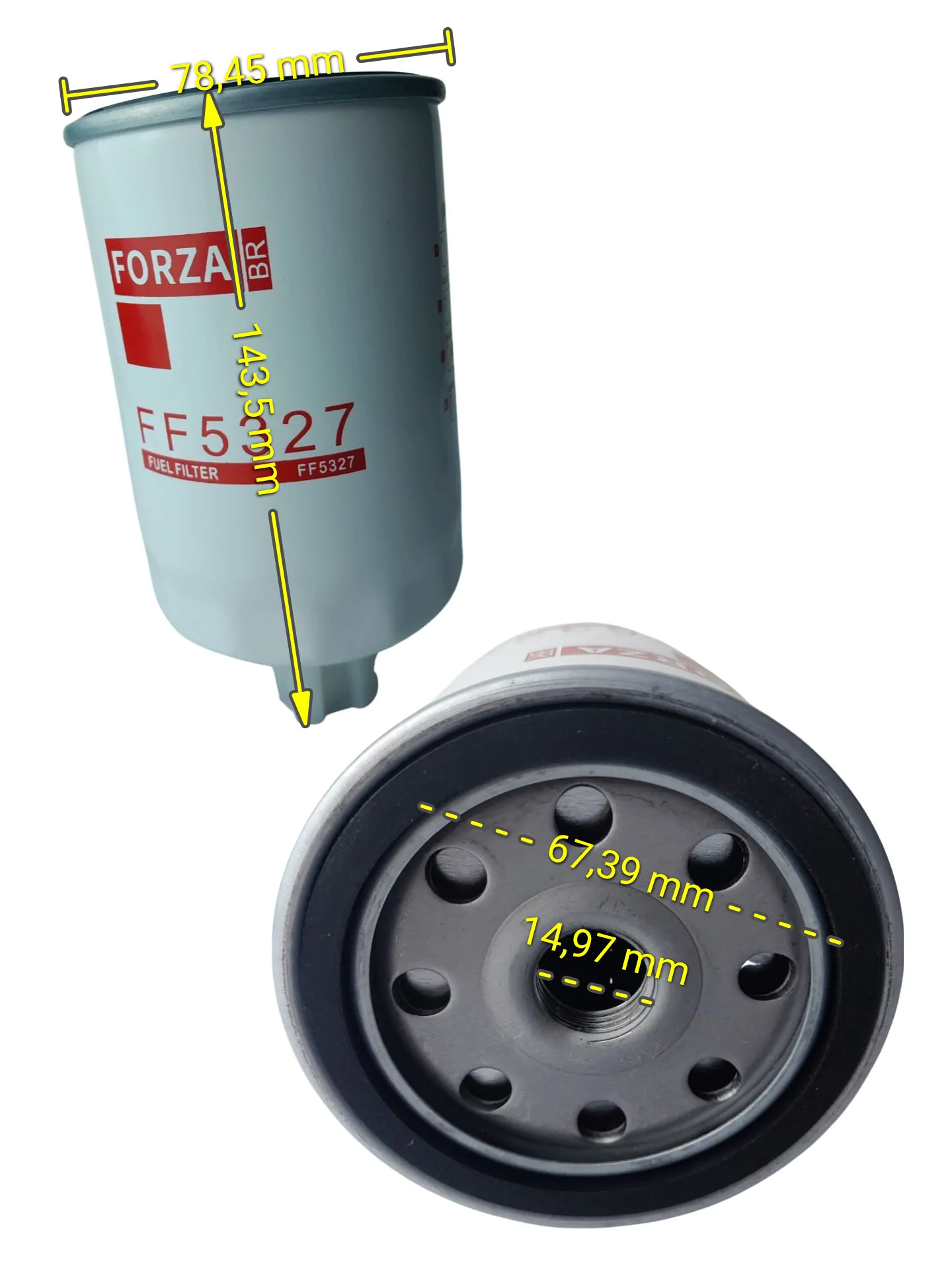 FILTRO COMBUSTÍVEL MOTOR CUMMINS 6BT 5.9 (FF5327) - Imagem 2