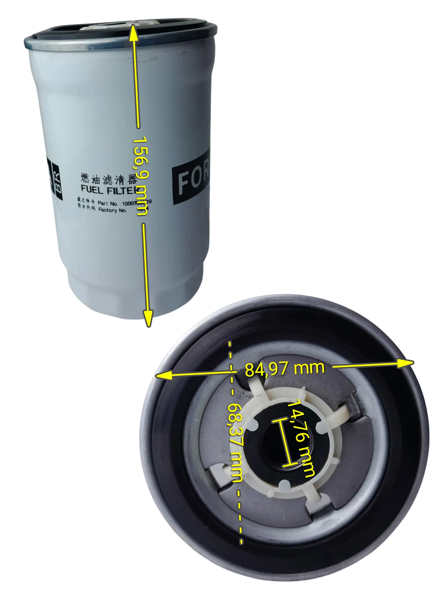 FILTRO COMBUSTÍVEL MOTOR MWM-TD229 / TD226 / WP6 / WP10  (1000700909) - Imagem 2