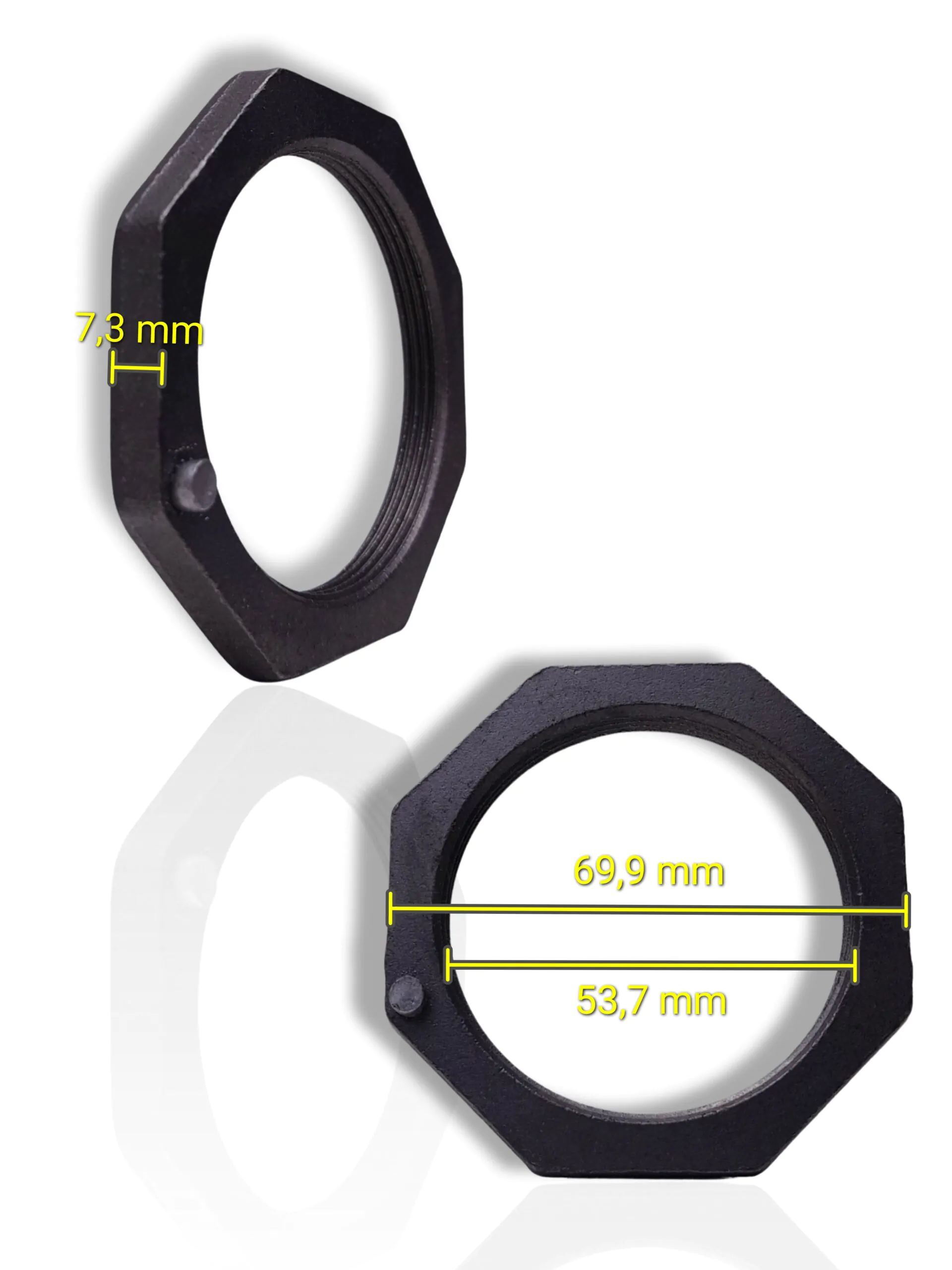 PORCA TRAVA PONTA EIXO FORZA FZBR 936 C/PINO 70X54X7 - Imagem 2