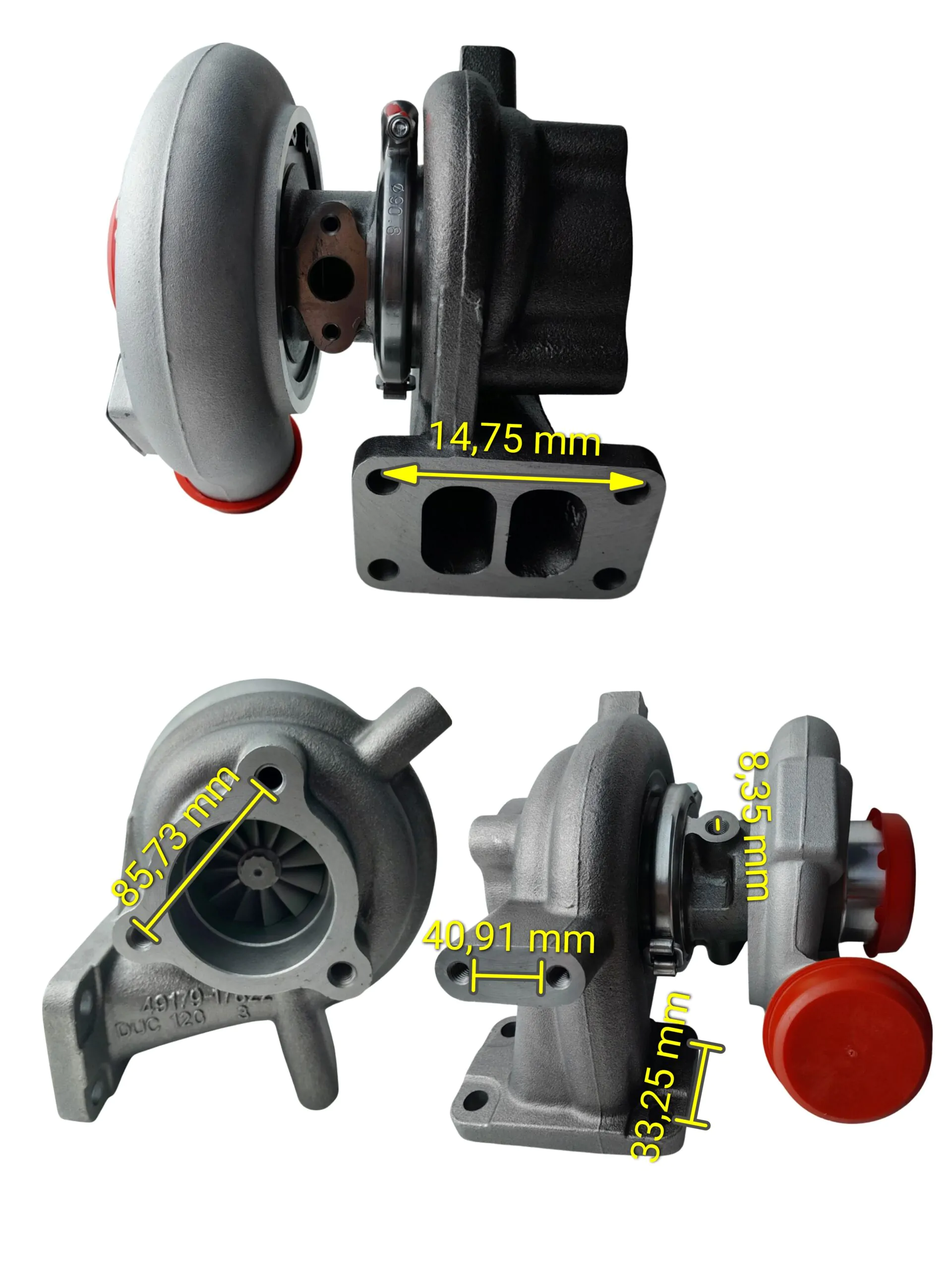 TURBINA MOTOR CAT 320D (5i8018) (15X33X86) - Imagem 2