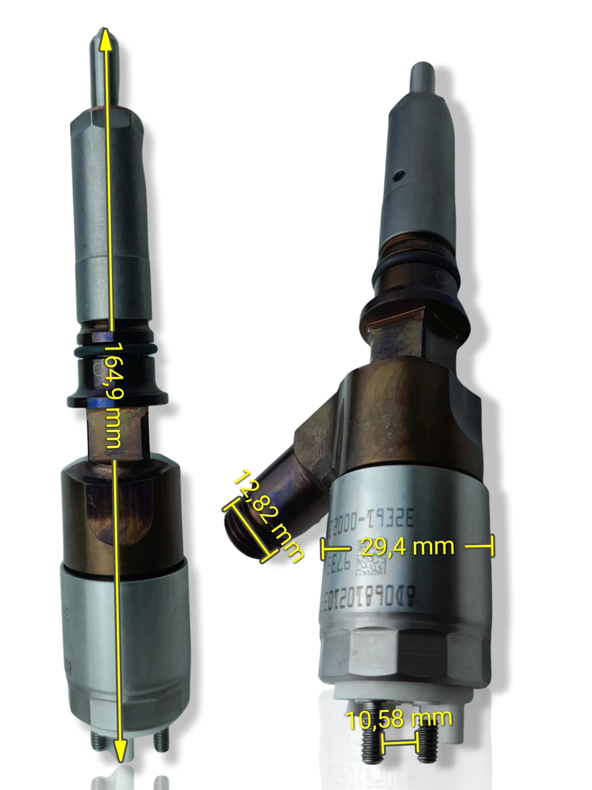 BICO INJETOR MOTOR CAT 315D 32F61-00062 12,5mm 164,9mm (3264740 / 10R7672 / 2645A747X) - Imagem 2