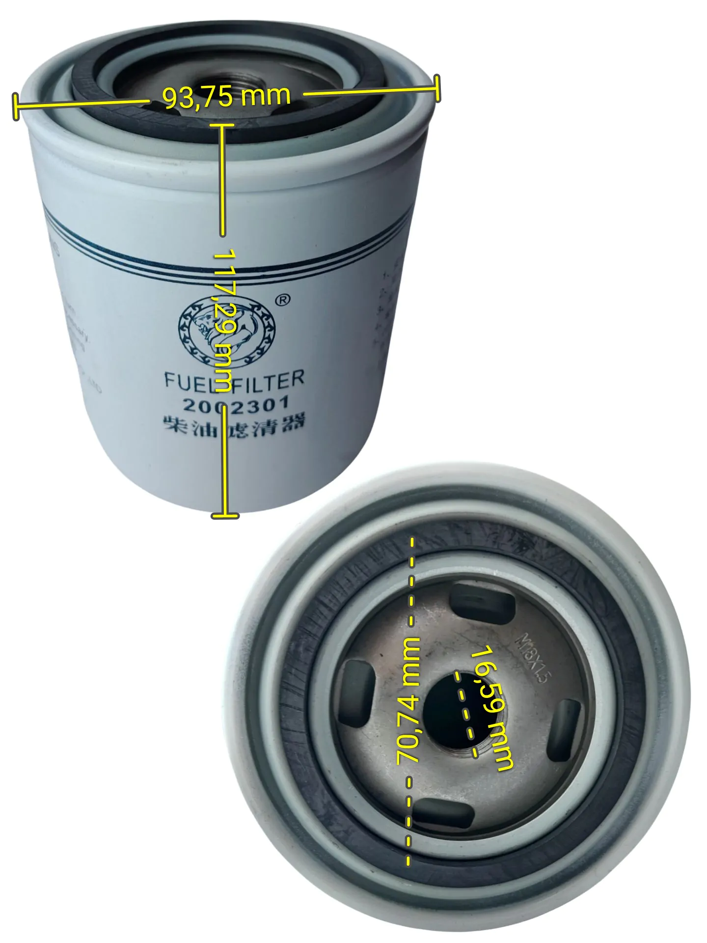 FILTRO COMBUSTÍVEL MOTOR - PÁ CARREGADEIRA FORZA FZBR 928 - Imagem 2