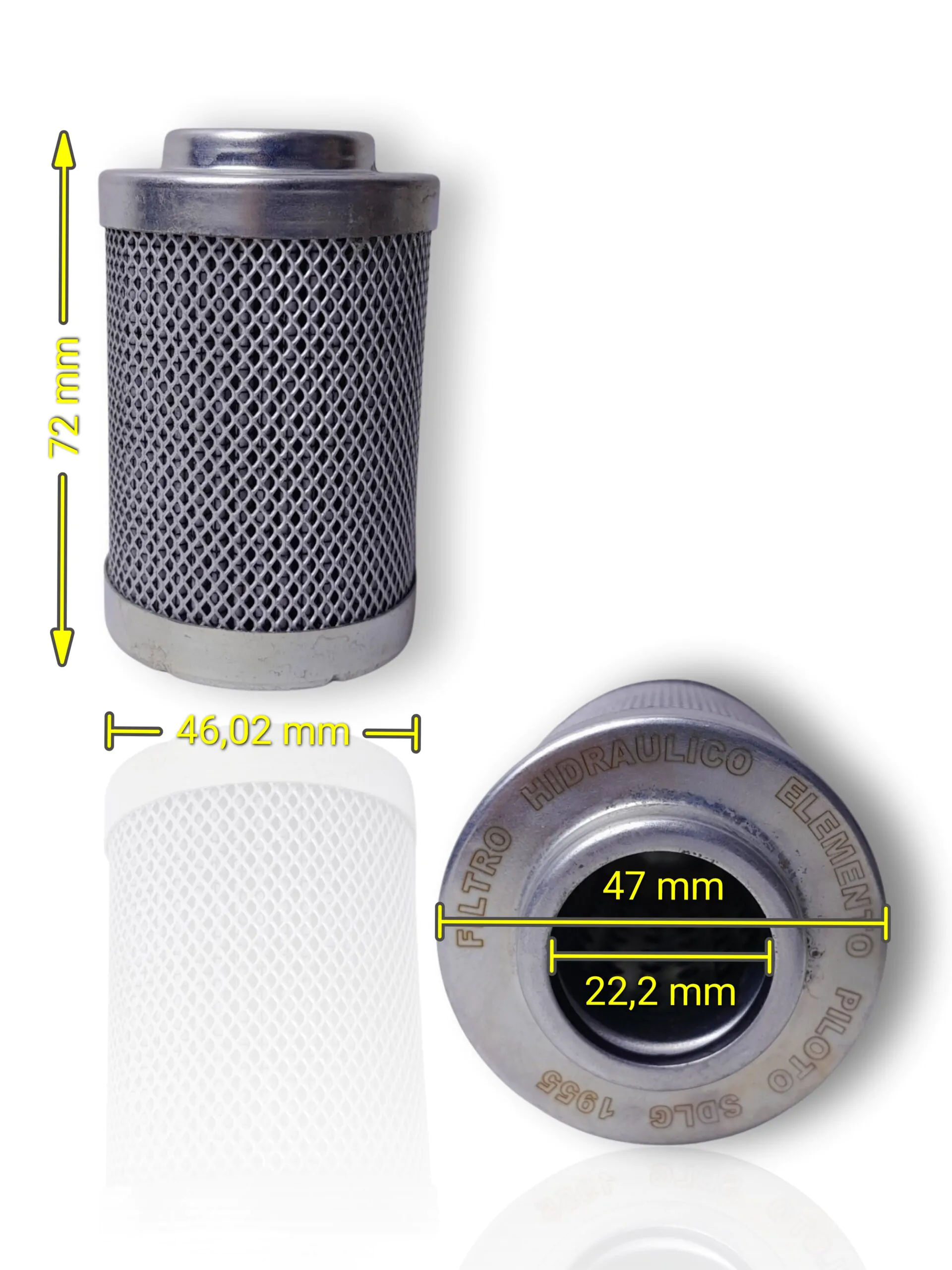 FILTRO HIDRÁULICO ELEMENTO PILOTO SDLG (4120001954001) - Imagem 2