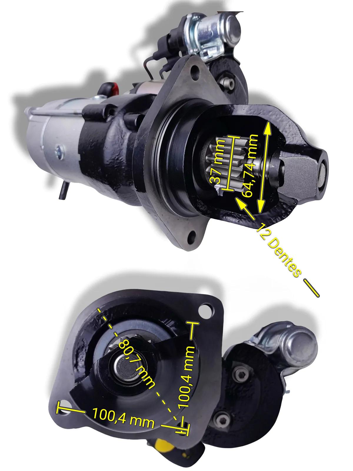 MOTOR PARTIDA ELETRICA 6BT5.9 24V - (QDJ2707) - Imagem 3
