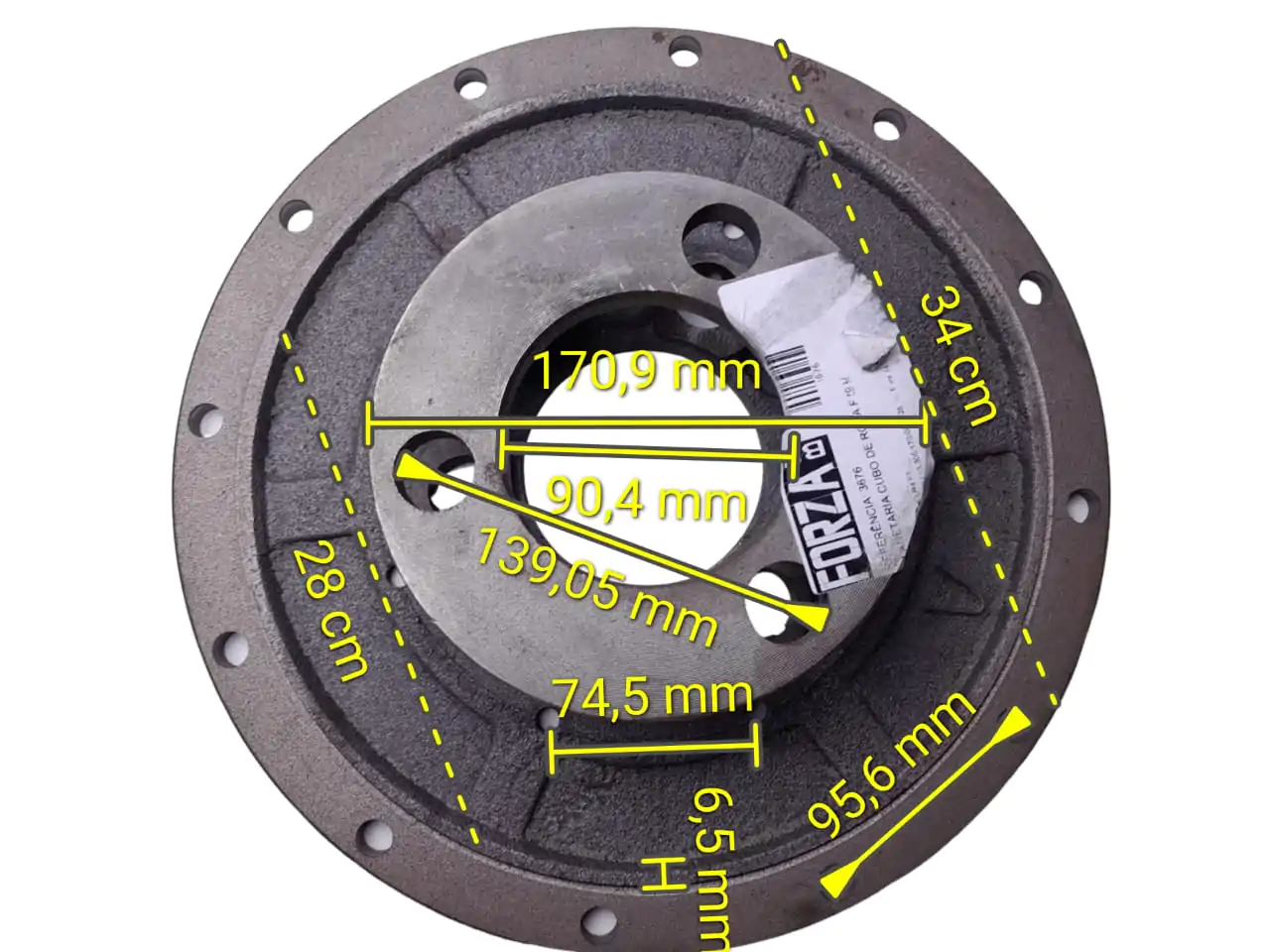 PLANETÁRIA CUBO RODA EIXO FORZA FZBR 936