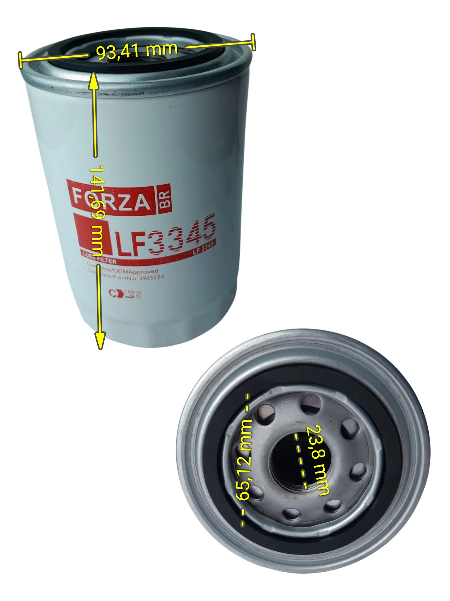 FILTRO ÓLEO MOTOR  4BT/6BT5.9 (LF3345) (3908616) - Imagem 2