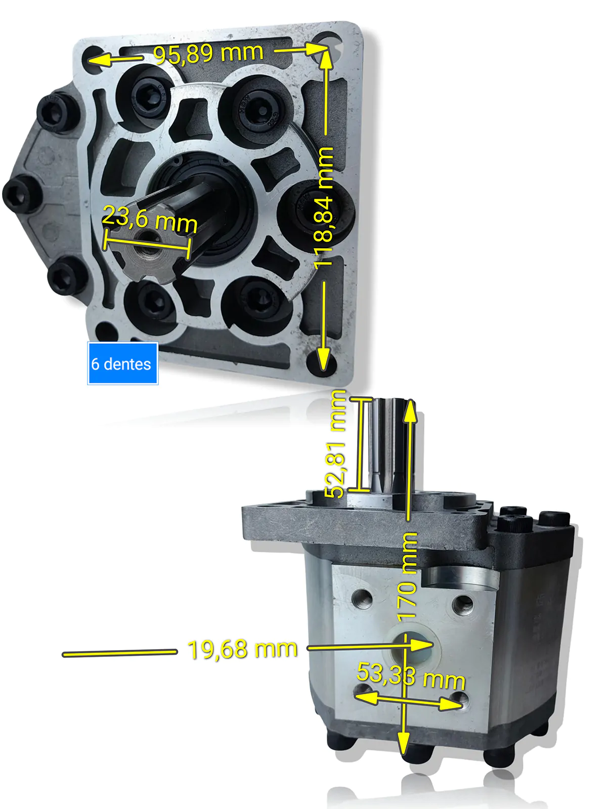 BOMBA TRANSMISSÃO MOTOR XCMG ZL30 (CBQF532B) - Imagem 2