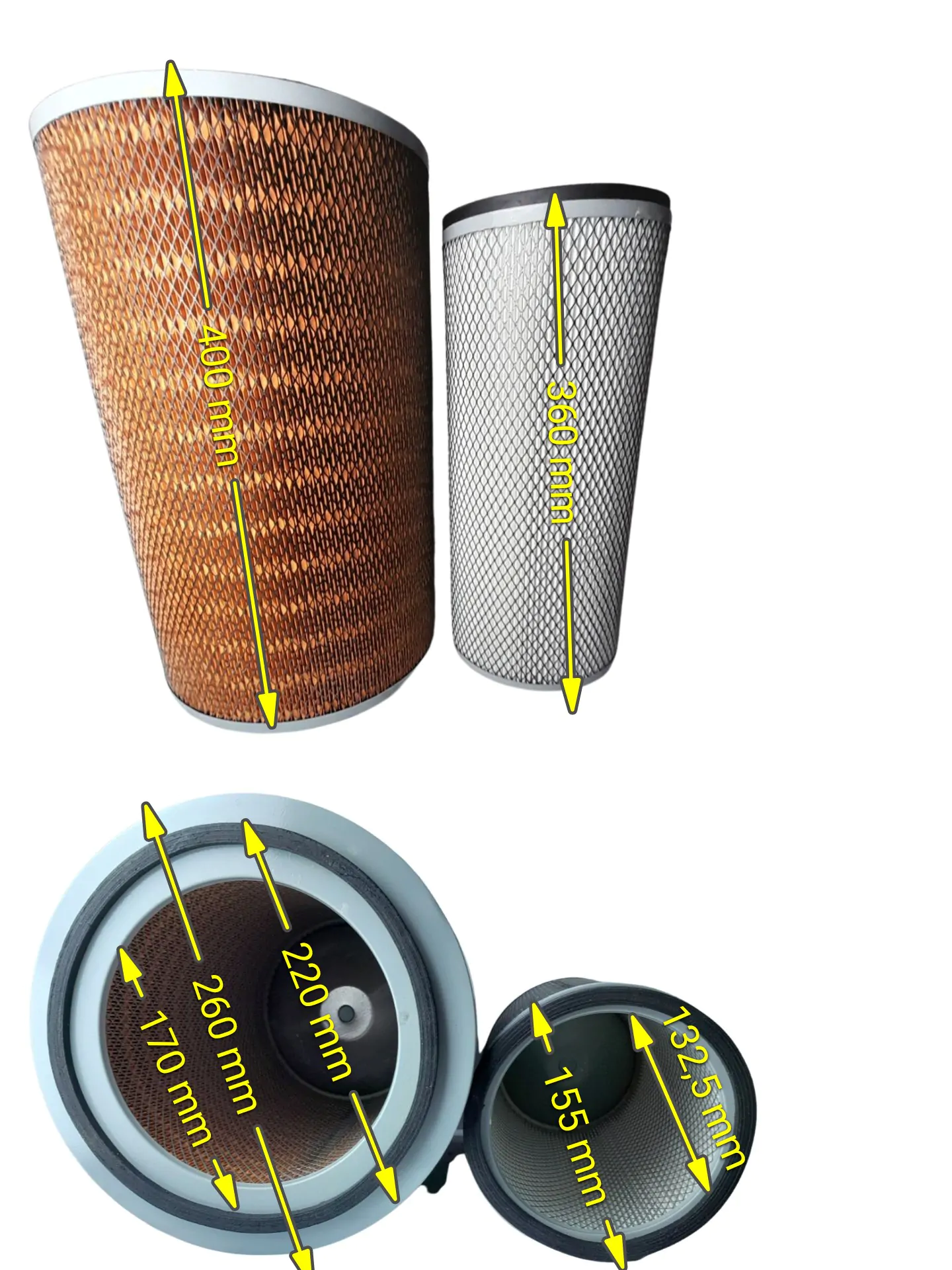 FILTRO DE AR EXTERNO/INTERNO WEICHAI WD10 PARA FORZA FZBR 970 - Imagem 2