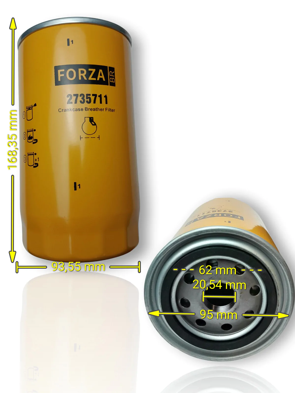 FILTRO COMBUSTÍVEL MOTOR CAT 920K 924H (2735711) - Imagem 2