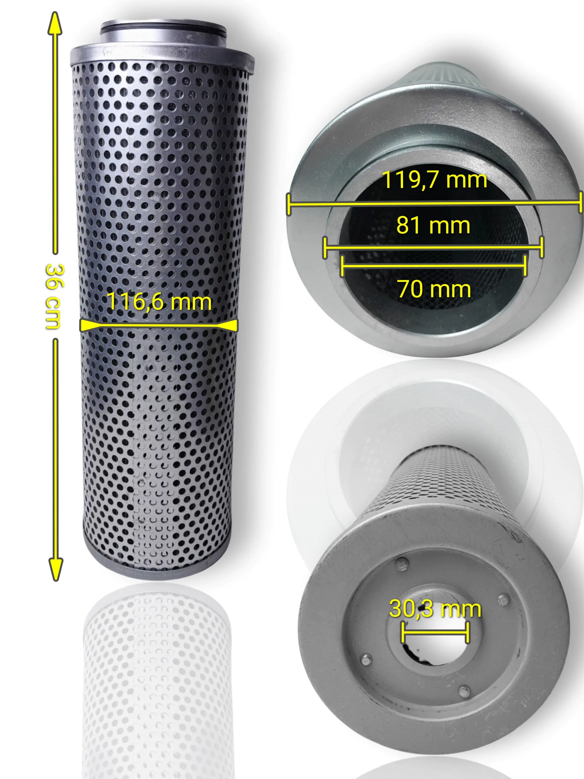 FILTRO TANQUE HIDRÁULICO RETROESCAVADEIRA FORZA BRT680 - Imagem 2
